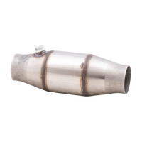 Hi-Flow Racing Catalytic Converter Round Metallic 2.5" Inlet - 4" Body - 6" Body Length 12" Total - 100 Cell for Race or Off-Road Use only