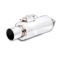 Varex Univesral Cannon Muffler - 3.5in Inlet/4.5in Outlet