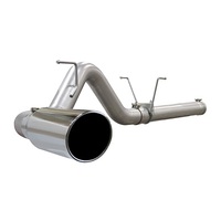 Large Bore-HD 4" 409 Stainless Steel Cat-Back Exhaust System (Dodge 2500/3500 Cummins 03-04) - Polished Tip