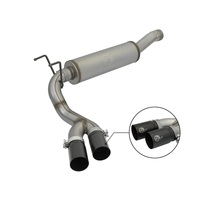 Rebel Series 3.5" 409 Stainless Steel DPF-Back Exhaust System (F-150 V6 2018+) - Black Tips