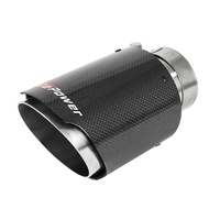 MACH Force-Xp 2.5" Stainless Steel Carbon Fibre Exhaust Tip - 2.5" In x 4" Out x 7"