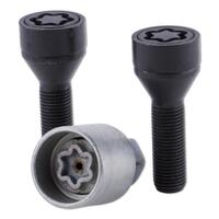 Wheel Lock Bolts M12x1,25x35mm Taper 60° - Black 2 pcs.