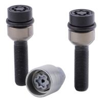 Wheel Lock Bolts M14x1,5x50mm Loose Ball R14 - Black 2 pcs.