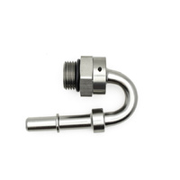 180 Deg 8AN ORB to 3/8" Male EFI Quick Connect Adapter w/O-Ring