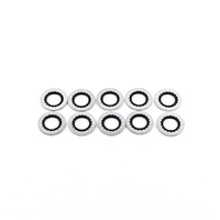 Rubber and Metal Crush Washer - 10 Pack - 6AN