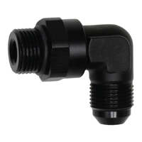 8AN to 8AN Flare 90-Degree Fitting Anodized Matte Black