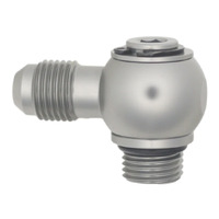 6AN ORB Male to 6AN Male Flare Low Profile 90-Degree Swivel Anodized