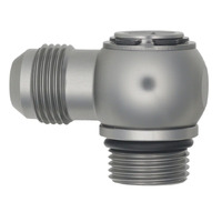 10AN ORB Male to 10AN Male Flare Low Profile 90-Degree Swivel Anodized