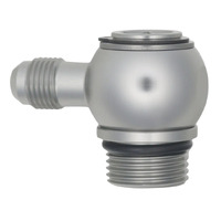 10AN ORB Male to 6AN Male Flare Low Profile 90-Degree Swivel Anodized