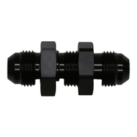 8AN to 8AN Bulkhead Adapter Anodized Matte Black