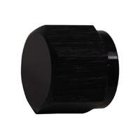 6AN Female Flare Cap Anodized Matte Black