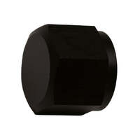 8AN Female Flare Cap Anodized Matte Black