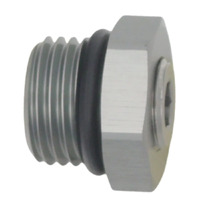 6AN ORB Male Plug Fitting with 1/8" NPT Gauge Port Anodized