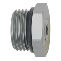 8AN ORB Male Plug Fitting with 1/8" NPT Gauge Port Anodized