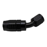 6AN Female Swivel 45-Degree Hose End CPE Anodized Matte Black