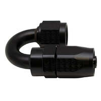 6AN Female Swivel 180-Degree Hose End CPE Anodized Matte Black