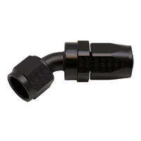 8AN Female Swivel 45-Degree Hose End CPE Anodized Matte Black