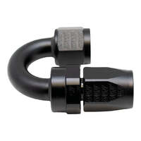 8AN Female Swivel 180-Degree Hose End CPE Anodized Matte Black