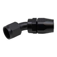 10AN Female Swivel 45-Degree Hose End CPE Anodized Matte Black