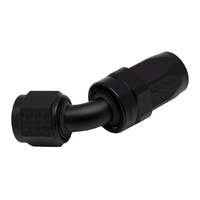 8 AN Female Flare Swivel 60-Degree Hose End CPE Anodized Matte Black