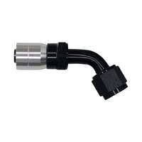 8AN Flare Swivel 60-Degree Hose Crimping Style End CPE Anodized Matte Black