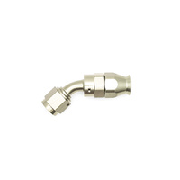 45 Deg 6AN Female Swivel PTFE Hose End w/Olive Insert