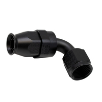 8AN Female Swivel 90-Degree Hose End PTFE Anodized Matte Black