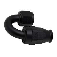 8AN Female Swivel 180-Degree Hose End PTFE Anodized Matte Black