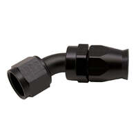 10AN Female Swivel 45-Degree Hose End PTFE Anodized Matte Black