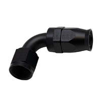 10AN Female Swivel 90-Degree Hose End PTFE Anodized Matte Black