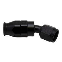 6 AN Female Flare Swivel  30-Degree Hose End PTFE Anodized Matte Black