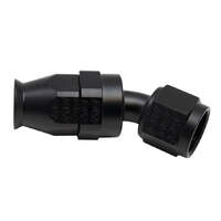 8 AN Female Flare Swivel  30-Degree Hose End PTFE Anodized Matte Black