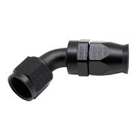 10AN Female Flare Swivel  60-Degree Hose End PTFE Anodized Matte Black