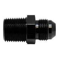 8AN Male Flare to 1/2 Inch Male NPT Adapter Anodized Matte Black