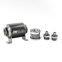 In-Line Fuel Filter Element and Housing Kit Stainless Steel 5 Micron 70mm 