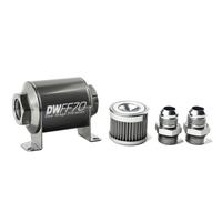 In-Line Fuel Filter Element and Housing Kit Stainless Steel 40 Micron 70mm 