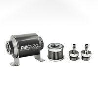 In-Line Fuel Filter Element and Housing Kit Stainless Steel 40 Micron 70mm 