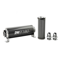 In-Line Fuel Filter Element and Housing Kit Stainless Steel 40 Micron 160mm 