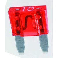 Pkt 10 Mini Blade Fuse 10Amp Red