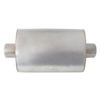 2.5" Stainless Steel Centre/Center Muffler - L 13.75" x W 9.45" x H 5.3"