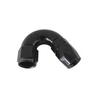 Full Flow 150 Deg Hose End -10AN - Black - 1 Piece