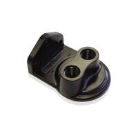 Billet Remote Oil Filter Head -8 ORB Top Entry - Black