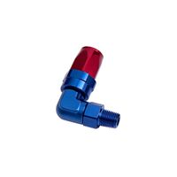 90 Deg Taper Swivel Hose End 6mm NPT Male to -6AN