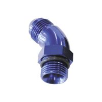 45 Deg -20ORB To -20AN Full Flow Adapter W/Jam Nut