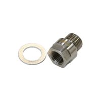 Metric Pipe Reducer M12 x 1.25mm to Female 3mm NPT - Stainless