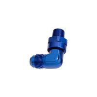 90 Deg 1/4" NPT Male Swivel To -4AN Flare Adapter