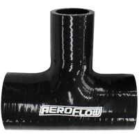 Silicone Tee Piece Hose - Gloss Black