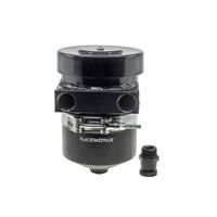 Catch Can Internal Breather Tank 1L With Drain Tap Black - Straight Ports