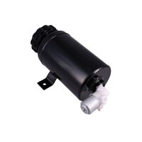 Round Washer Bottle Tank With Pump 1L - Black