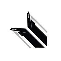 Sideburns - Black / Silver Stripe Let everyone know you're tuned with these stylish fender decals.